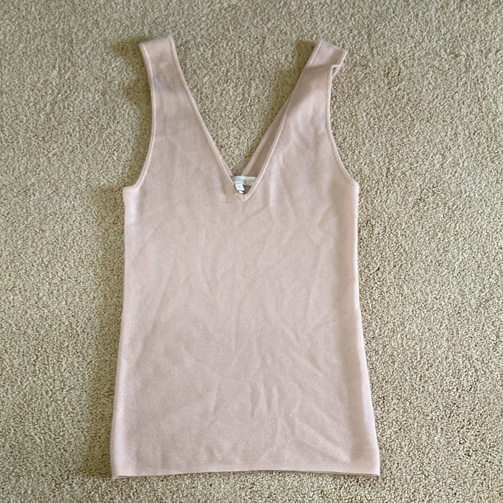 NakedCashmere V Neck Tank - Pale Pink - S